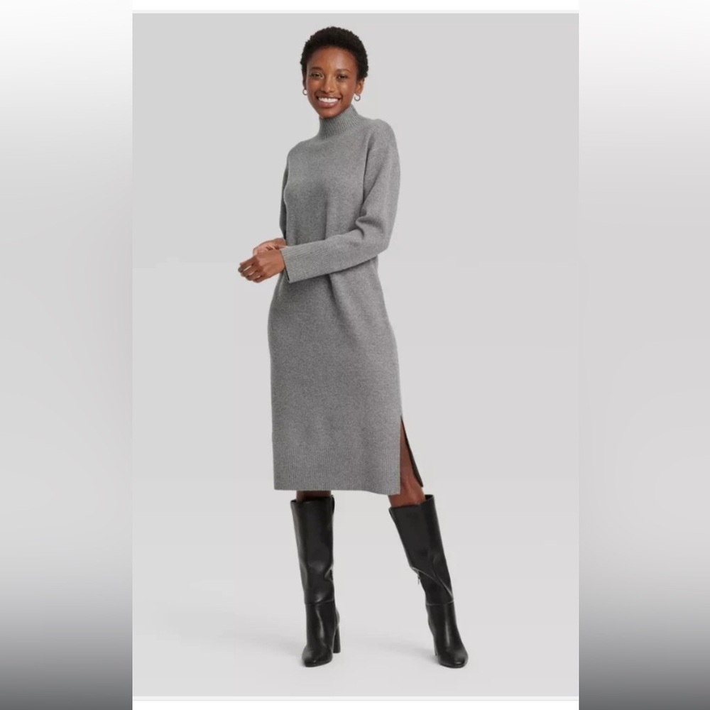 Gray Long Sleeve sweater Dress - XL New Day